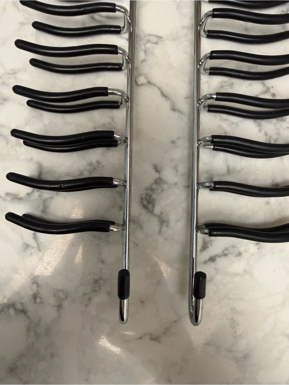 Multi-Tier Black Tie and Belt Organizer Hanger